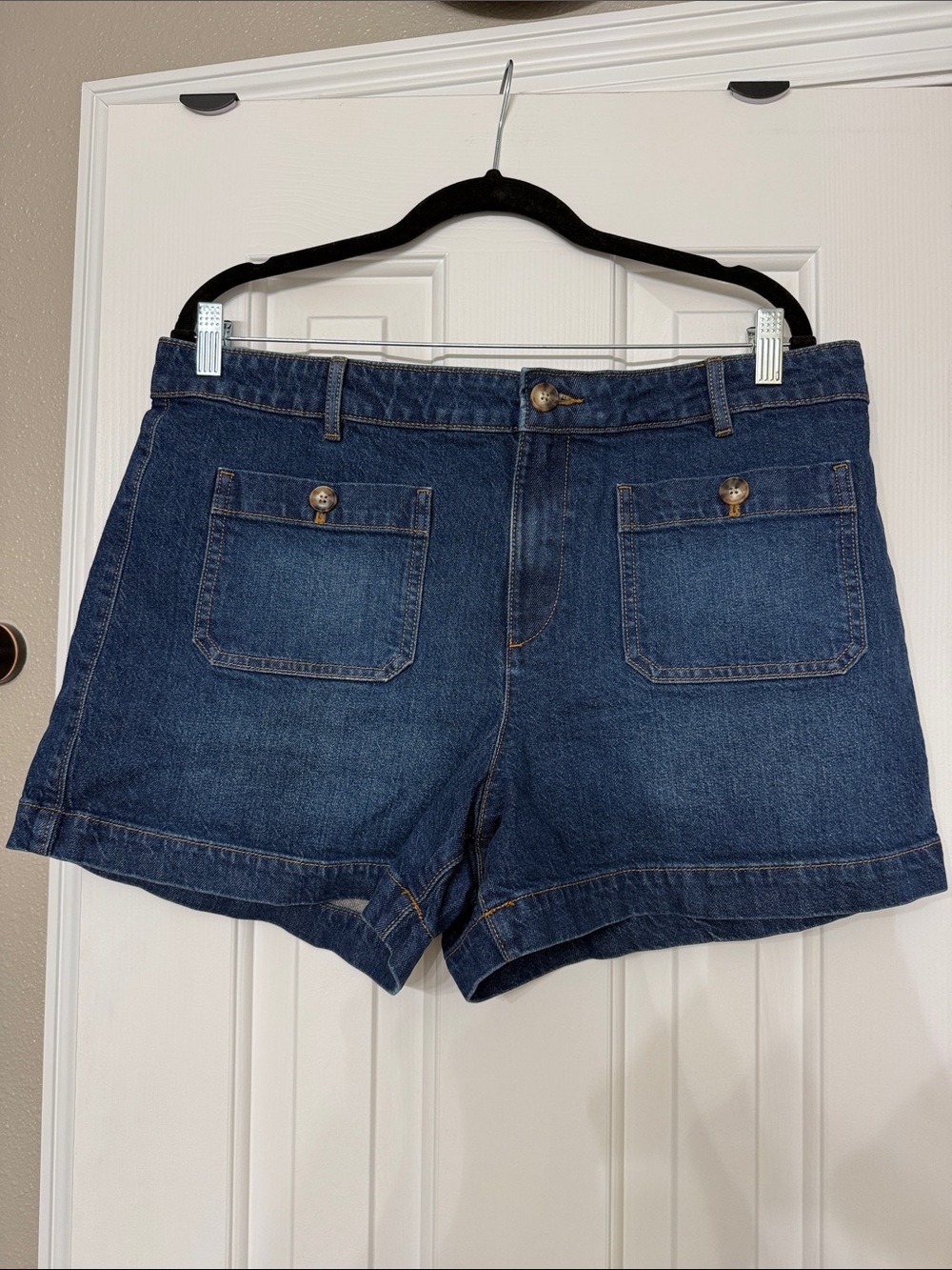 LOFT Dark Blue Denim Jean Shorts